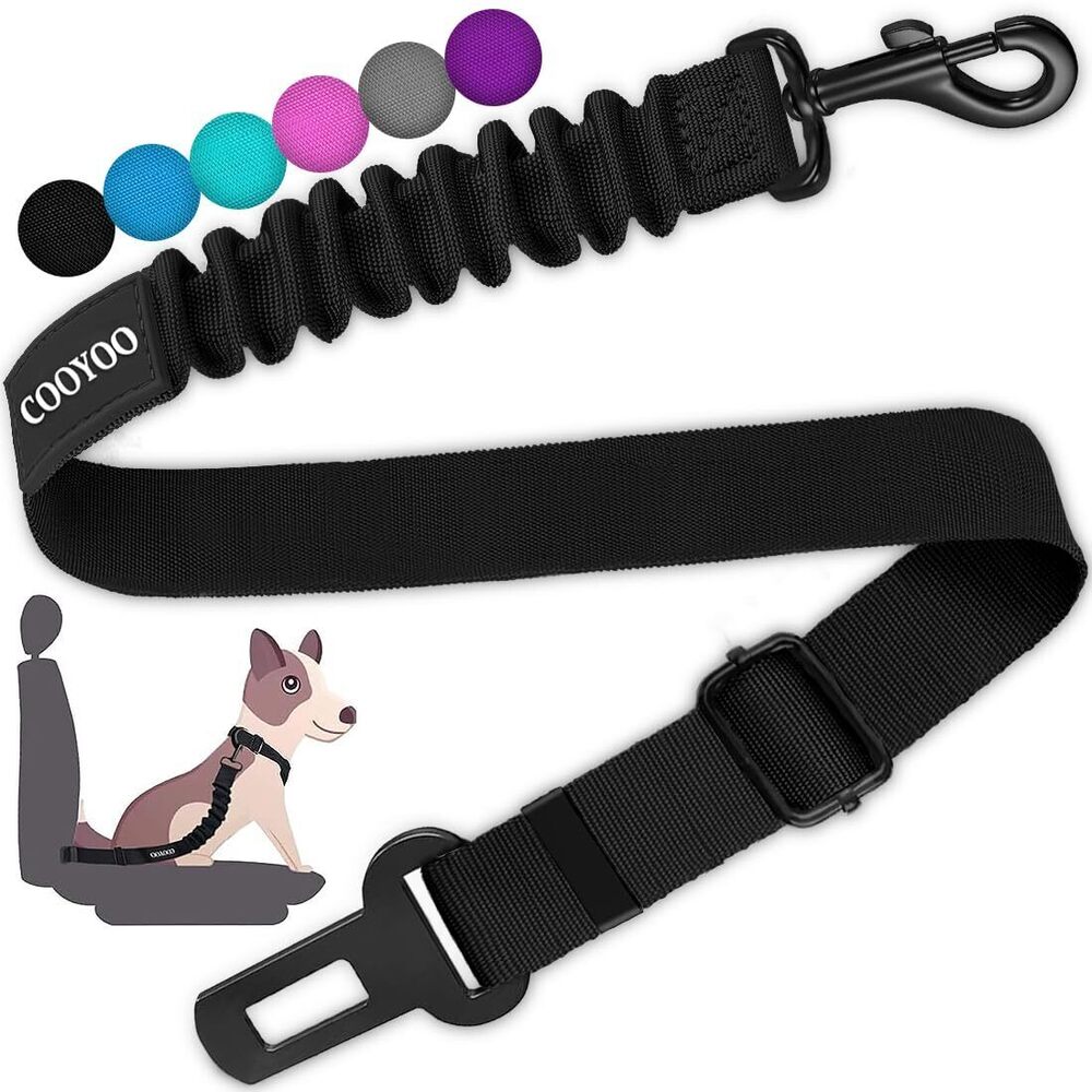 Dog Seat Belt, Durability Retractable Dog Car Harness Adjustable Dog Seat